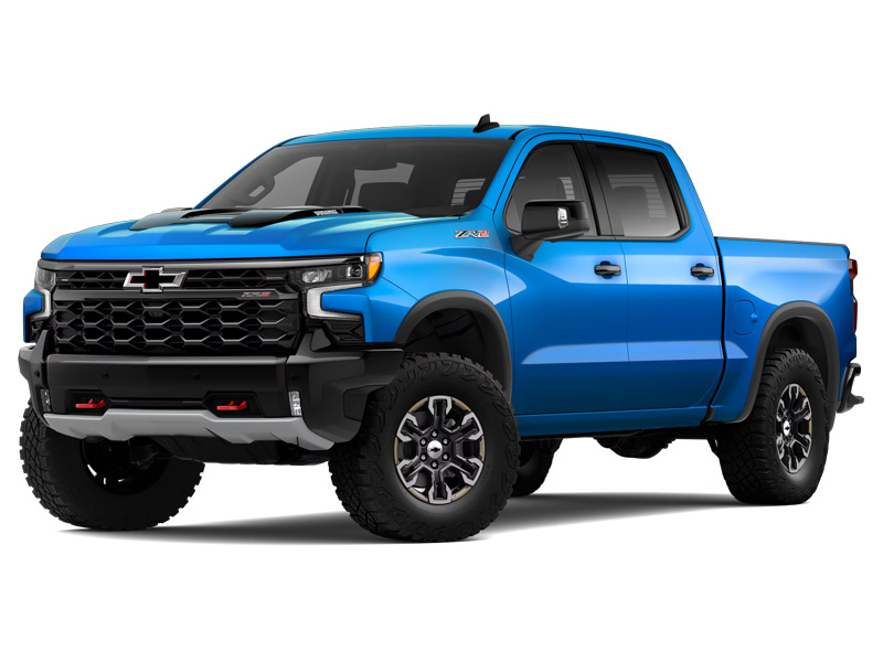 Blå Chevrolet Silverado ZR2